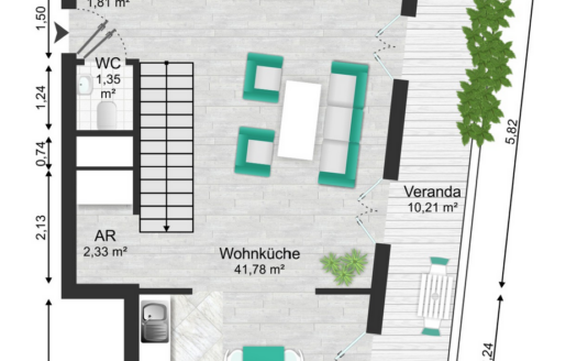 Exklusive 4-Zimmer-Maisonettenwohnung mit Balkon & Loggia